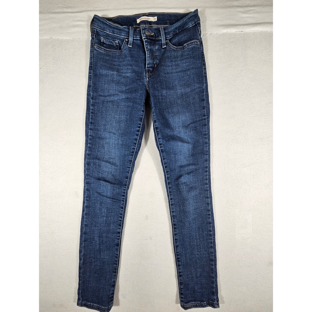 Levis 311 Shaping Skinny Jeans Womens 25 Dark Wash Blue Denim Stretch Mid Rise